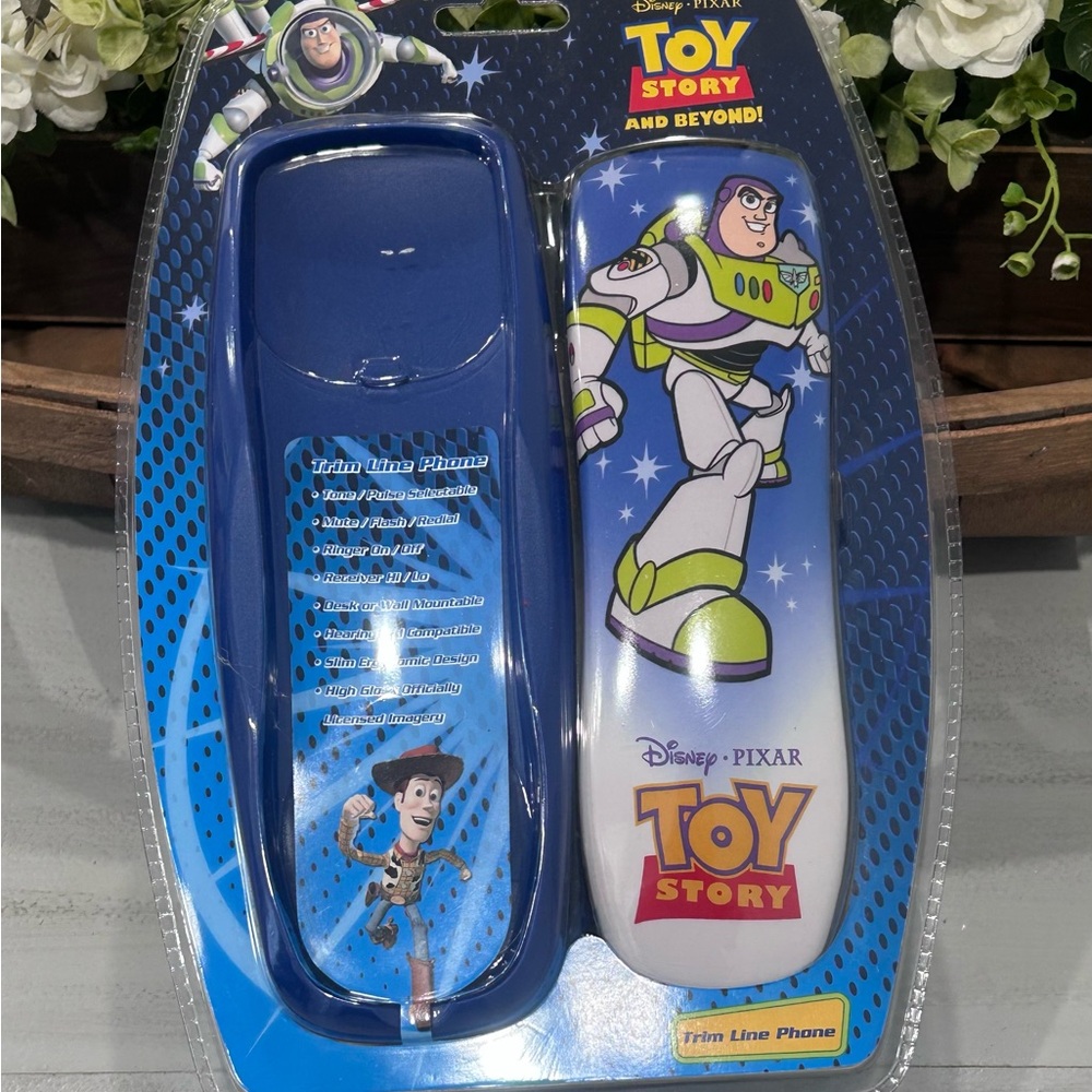 Disney Pixar Toy Story Kids Trim Line Phone - Blue and White (Buzz Lightyear)